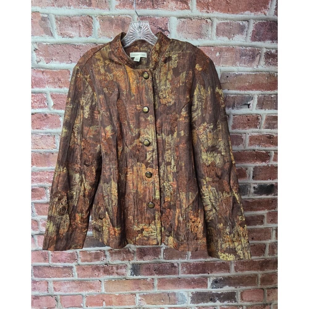 Women's COLDWATER CREEK Abstract Print Lined Jacket Size 16